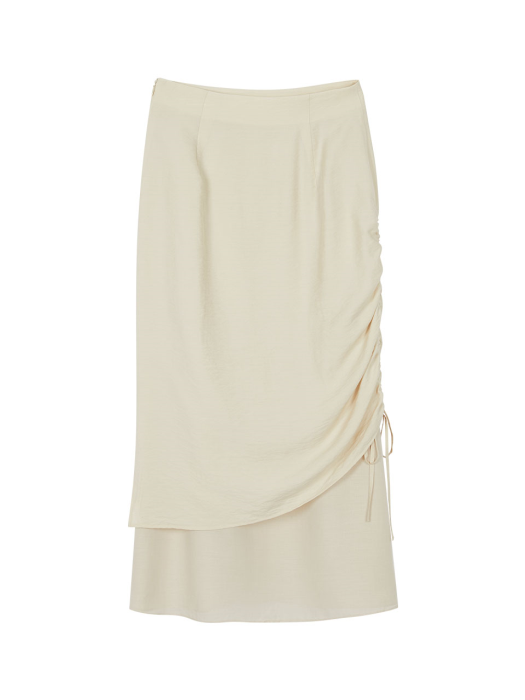 String Midi Skirt in Ivory VW1MS079-03