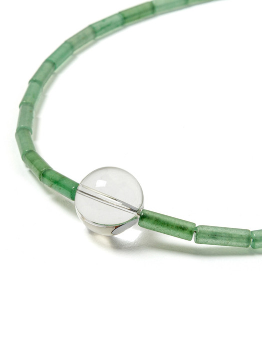 Cylinder jade necklace
