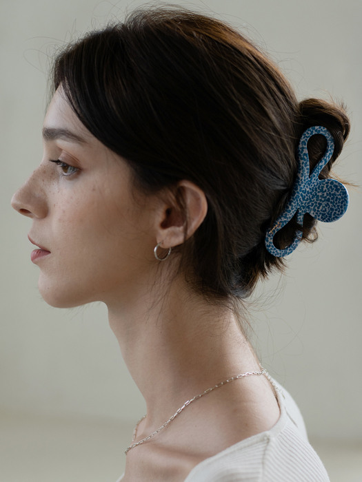 Infinity Hair Claw Clip (Greek Blue)