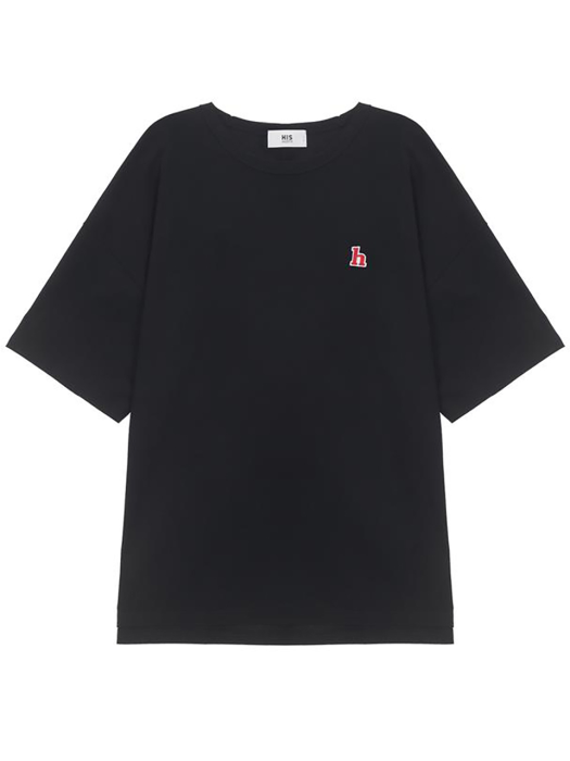 [HIS] 에버쿨 수피마 블랙 오버핏 티셔츠 HZTS1B811BK