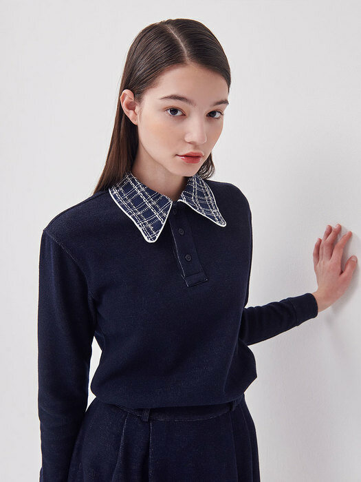 CELLTY HAZE WOOL COLLAR KNIT NV