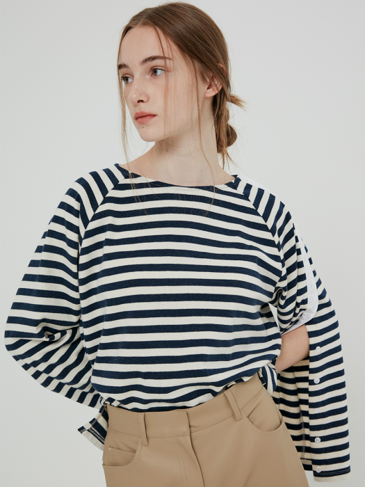 [21FW] STRIPE TAPE LONG SLEEVE - BLUE