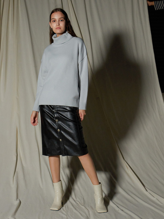 Emma Skirt _ Black Leather