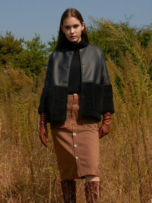 Emma Skirt _ Black Leather