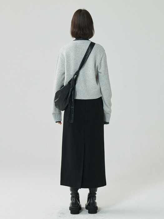 hosi wool skirt_black