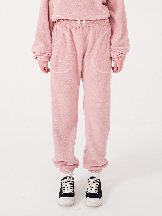 Cotton Candy Fleece Pants(CANDY PINK)