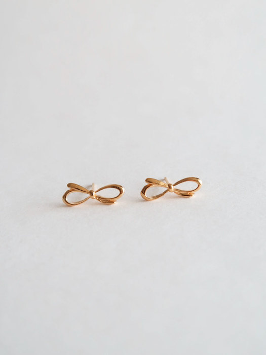 Ribbon earring [silver/gold]