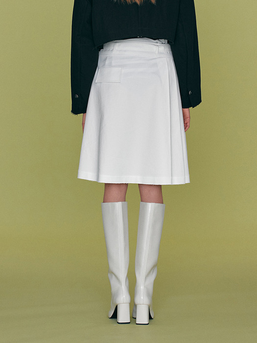 Joy Pleated Skirt_WHITE