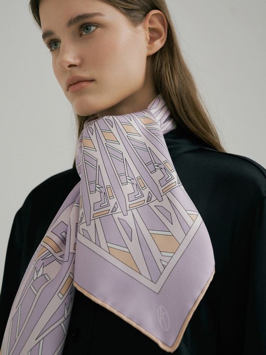 Montre Square Silk Scarf 90 - Violet