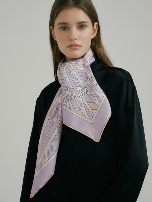 Montre Square Silk Scarf 90 - Violet