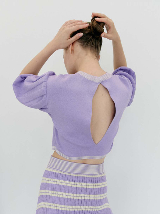 Emily Knit Crop Top - Lavender