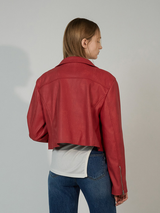 ELL LEATHER JACKET_RED