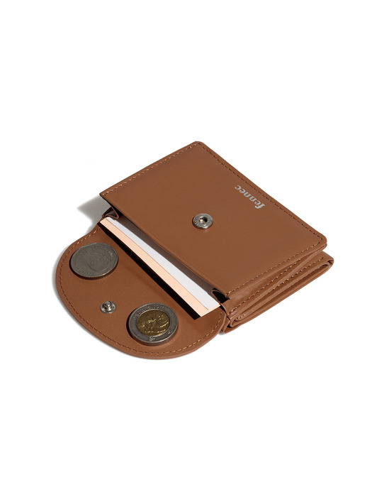 HALFMOON MINI WALLET - TAN BROWN