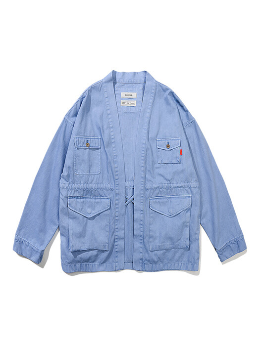 Garment Dyed Pocket Robe jacket (Sky Blue)