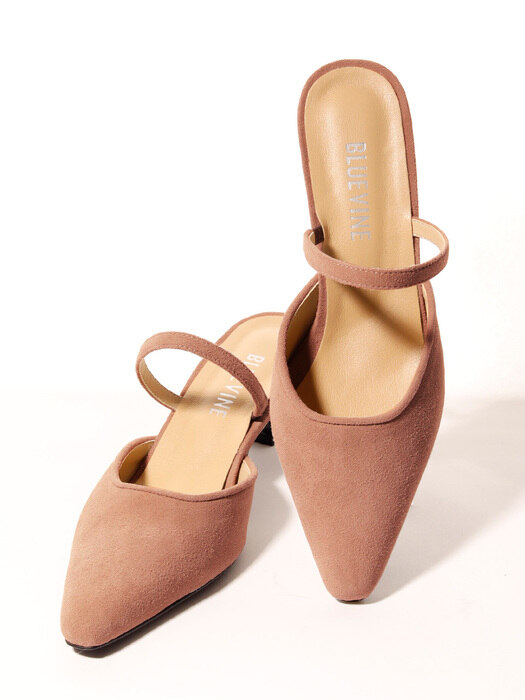 KAIA 스트랩 뮬 5cm MUD PINK