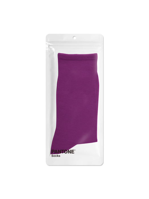 팬톤삭스 퍼플 Purple 단색 컬러 장목 양말