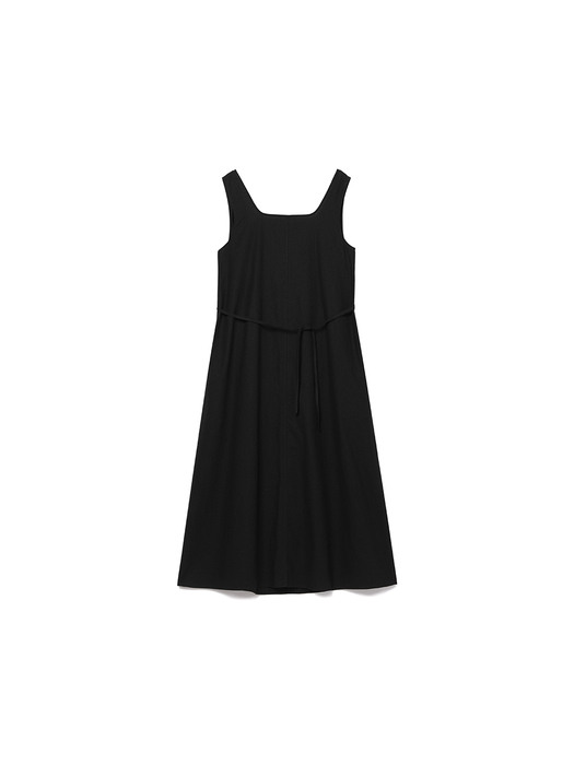 22SS Back Shirring Dress_Black