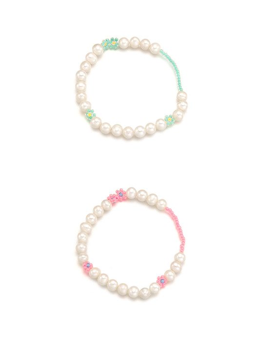 Mini Flower Garden Pearl Bracelet_2Color