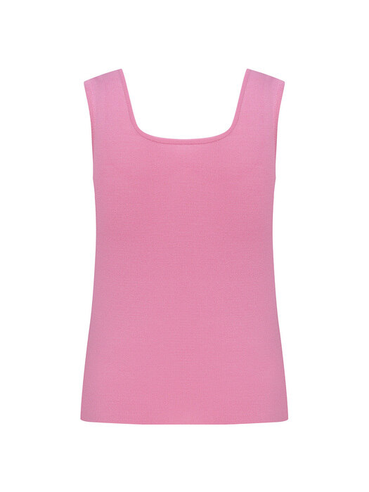 [단독]Two-Way Sleeveless Knit Top-Pink