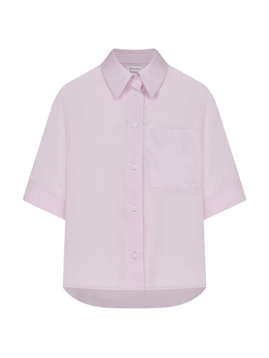 [단독]Cotton Placket Shirt-Pink