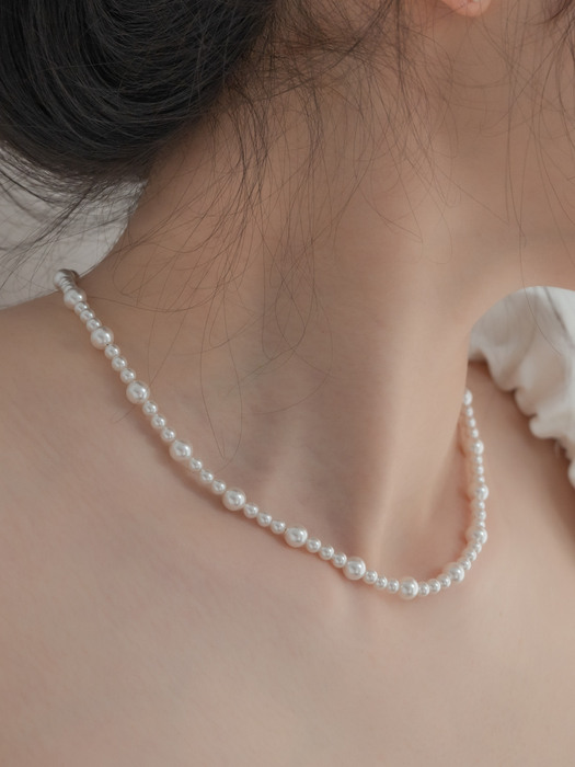 4mm & 6mm beautifu toggle mix pearl necklace