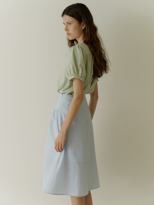  3.68 (시어서커) Airty skirt (Blue stripe)
