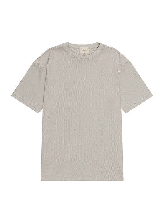 BIOFUSION ORGANIC COTTON KNIT T-SHIRT (Light beige)