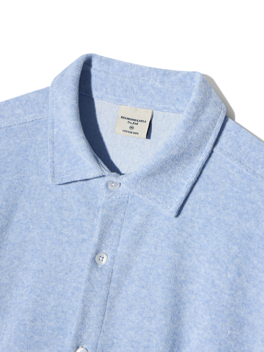 Terry Cotton shirt S104 Serenity Blue Melange