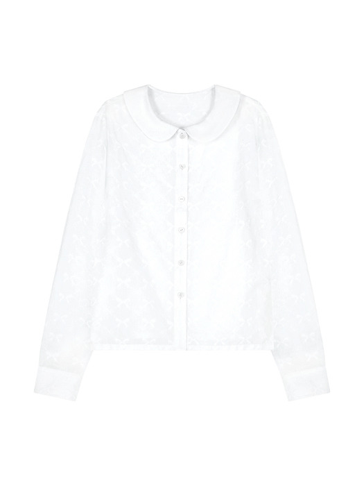 RIBBON EMBROIDERY BLOUSE (OFF WHITE)