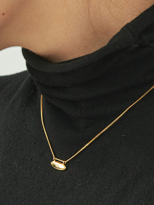 Ovato Silver Necklace In381 [Gold]