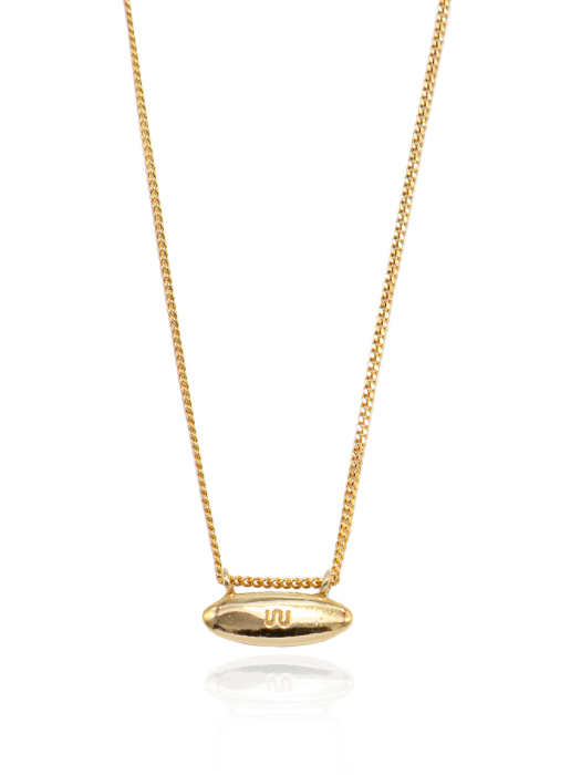 Ovato Silver Necklace In381 [Gold]