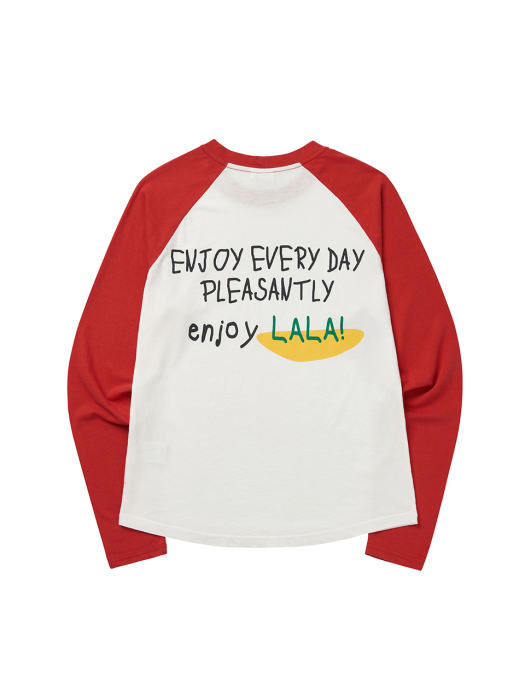LaLa Raglan T-Shirt(라라 래글런 티)[Red]