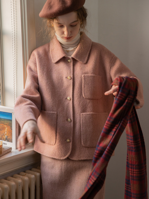 LYANA wool handmade jacket_pink