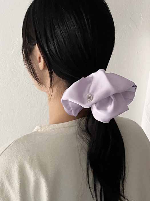 oar Cameo Satin drop Wide Scrunchie {5컬러 택1]