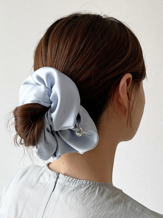 oar Cameo Satin drop Wide Scrunchie {5컬러 택1]