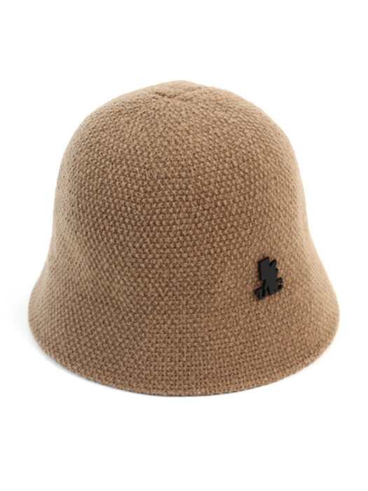 Simple Brown Knit Bucket Hat 니트버킷햇