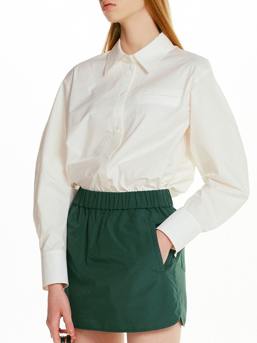 LAZIO Banding mini skirt (Green)