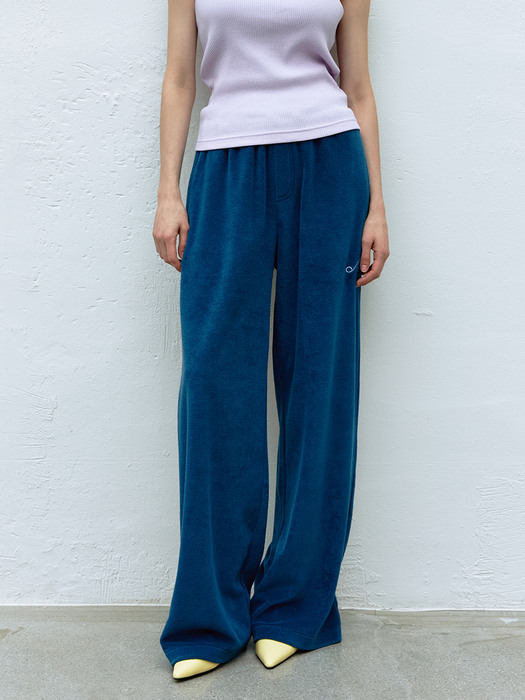 TERRY BANDING PANTS blue