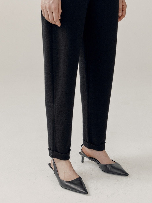 Relaxed Pocket knit Pants Black