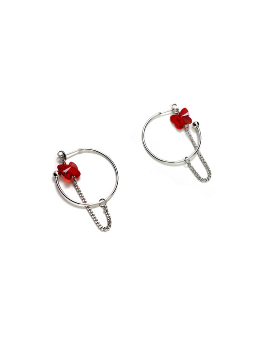 Central Red Earrings│센트럴 레드 귀걸이