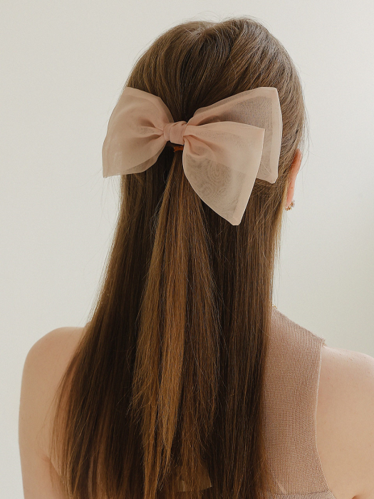 Organza Unbalanced Ribbon Auto Hair Pin H0947