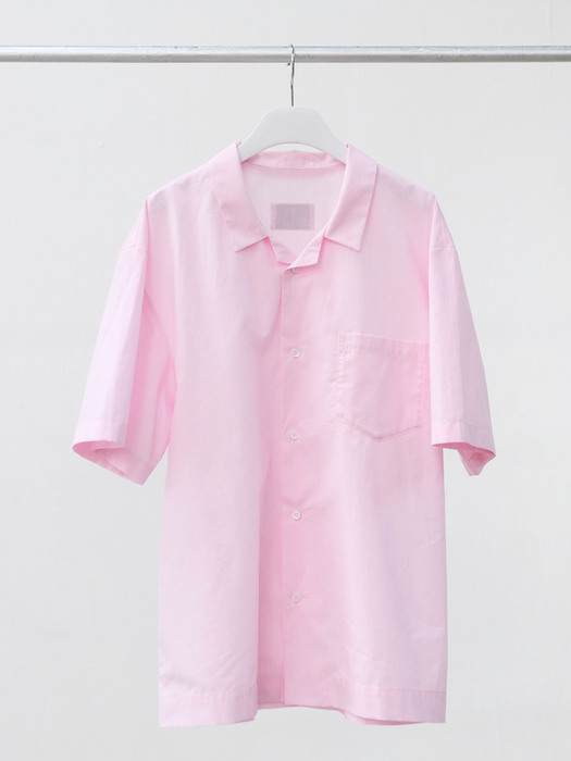 Stay Stripe Pajamas Short Sleeve Shirts - Raw Pink