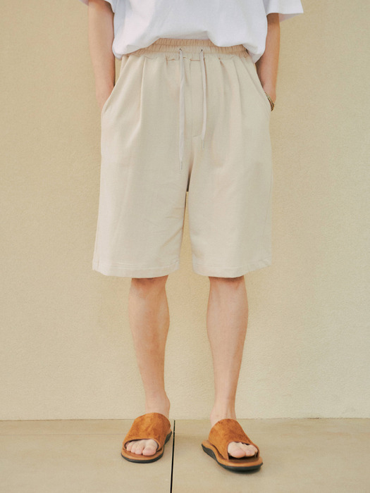 light summer wide one tuck pants(4col)