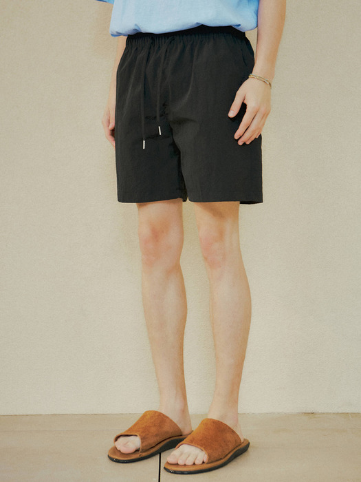 unisex everyday woven banding short pants(8col)