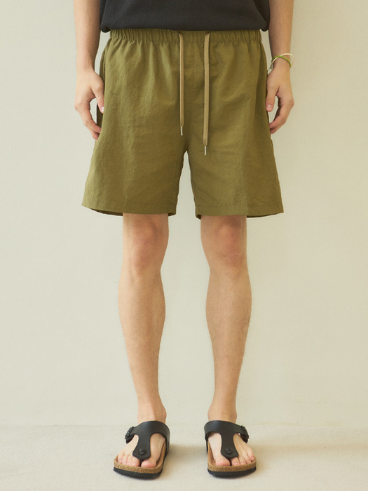 unisex everyday woven banding short pants(8col)