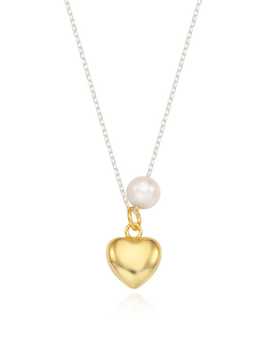 cupid heart pearl necklace