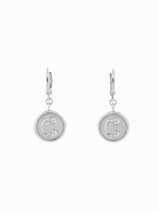 IC COIN EARRING SILVER