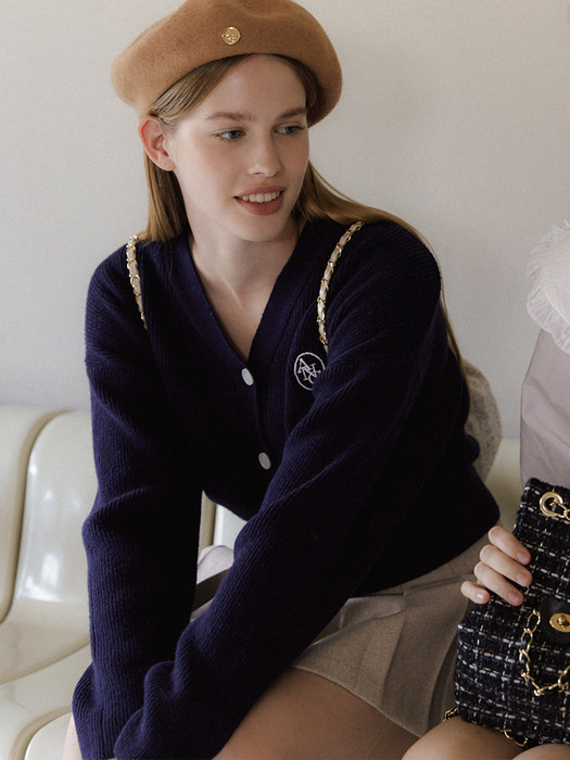 ANC LOGO POINT WOOL BERET_BEIGE