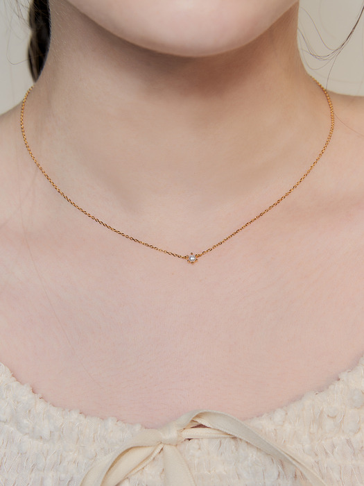dot mini pearl necklace
