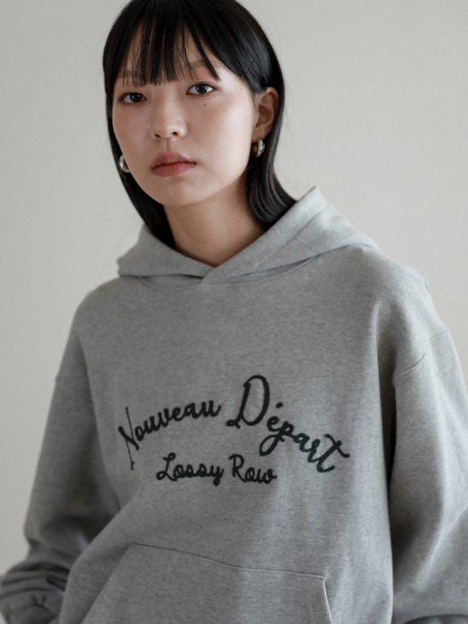 Lossy  hand-stitch hoodie_gray